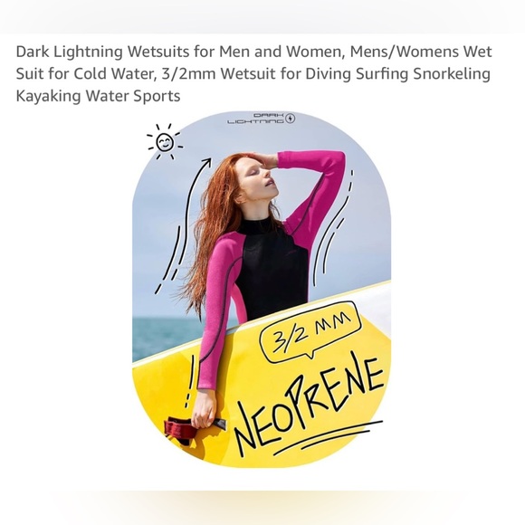 Dark Lightning Wetsuits for Men and Women, Mens/Womens Wet Suit for Cold Water, - Picture 8 of 8